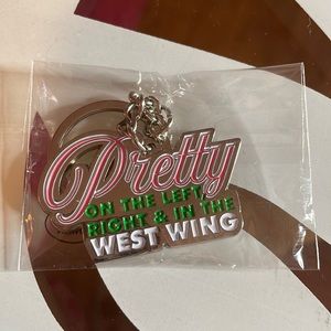 “Pretty on the left, right, and in the west wing” Alpha Kappa Alpha Keychain